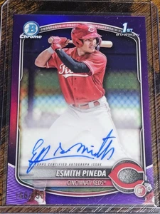 2025 Bowman Chrome Prospect Auto Esmith Pineda 1st Purple Refractor /250 CPA-EP - Bild 1 von 1