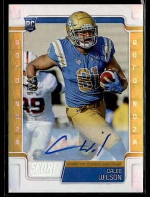 L1,696 -  2019 Score Rookie Autographs Gold Zone #400 Caleb Wilson /50 - Image 1 of 2