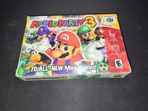 Mario Party 3 III Nintendo 64 N64 EXCELENTE+ estado COMPLETO n caja y protector! - Imagen 1 de 9