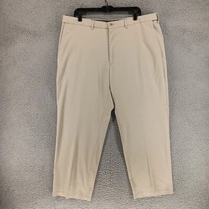 Haggar Pants Mens 40X30 (29 Inseam) Khaki Flat Front Pants - Picture 1 of 12