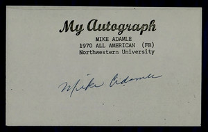 "Kansas City Chiefs" Mike Adamle Hand Signed Album Page Todd Mueller COA