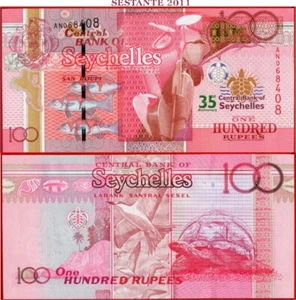 Seychelles 100 rupias 2013 conmemorativo P 47 unc envío gratuito desde 100 $ - Imagen 1 de 3