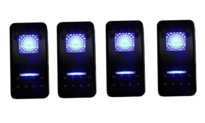 Interruptor balancim universal 4 peças 7 pinos balancim alternador interruptor liga/desliga 20A/12V 10A/24V - Imagem 1 de 4