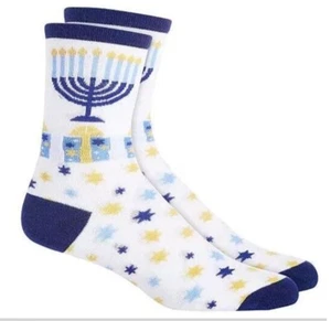CHARTER CLUB HANUKKAH Holiday Crew Socks NWT - Picture 1 of 2