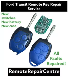 Repair Service for FORD TRANSIT MK7 remote car key fob battery replacement fix - Picture 1 of 1