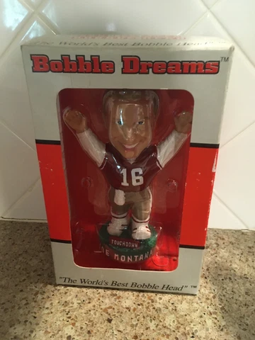 Joe Montana San Francisco 49ers Touchdown Bobble Dreams Bobblehead NIB Cover