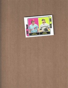 2023 Topps Heritage Steve Carlton / Corbin Burnes Then & Now Card TAN-13