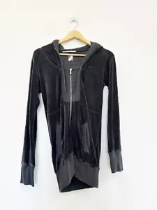 Designer Nolita Size M Grey Velour Zip Front Women's Hoodie - Picture 1 of 4