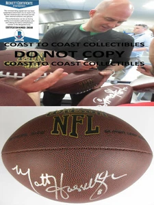 Matt Hasselbeck Seattle Seahawks signiert NFL Football genauer Beweis Beckett Echtheitszertifikat - Bild 1 von 4