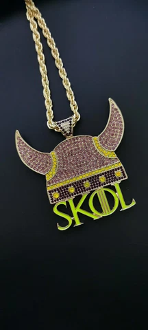 MINNESOTA VIKINGS Large Pendant Charm CHAIN NECKLACE Cover