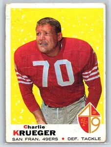 1969 Topps #260 Charlie Krueger San Francisco 49ers Wrinkles - Picture 1 of 2