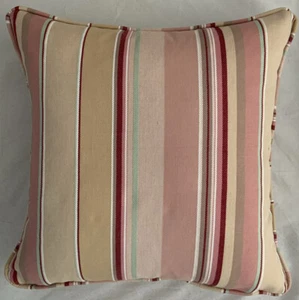 A 16 Inch cushion cover in Laura Ashley Rosette stripe Fabric - Picture 1 of 2