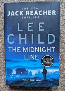 Lee Child SIGNED The Midnight Line Hardback Blue Edges Jack Reacher #22 2017 - Picture 1 of 7