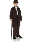 Childs Victorian Steampunk Brown Frock Coat Costume Large 12-14