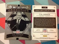 Cal Ripken Jr. #20 Orioles O's 2015 Panini Cooperstown Open Court Hall of Fame