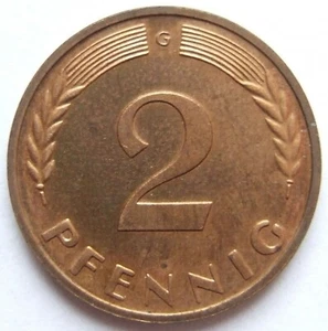 Coin Federal Republic of Germany 2 Pfennig 1964 G in Proof - Picture 1 of 2