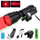 Tactical Combo Green/Red Laser Sight & Led Flashlight Picatinny Rail For Rifle