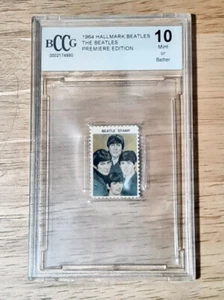 The Beatles 1964 Hallmark Collectors Stamp BCCG Graded 10 GEM MINT - Picture 1 of 1