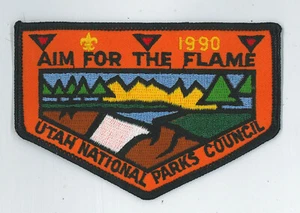 USA BOY SCOUTS OF AMERICA - OA UTAH NATIONAL PARKS COUNCIL SCOUT 1990 PATCH - Picture 1 of 2