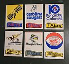 Topps 1971 A.B.A. Sticker Cards 6 Different Basketball NBA/ABA NM-MT 