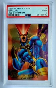 1995 Ultra X-Men Cyclops #5 All Chromium PSA 9 MINT - Picture 1 of 2