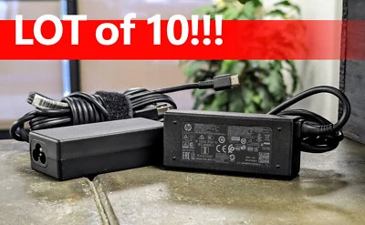 Lote 10 USB Tipo-C 45W para HP Chromebook Lenovo Dell Acer Samsung Cargador Laptop  Foto 1 de 4