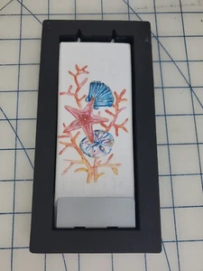 Ocean SEASHELLS Flatyz Handmade Twin Wick Unscented Thin Flat Candle Dripless - Picture 1 of 2