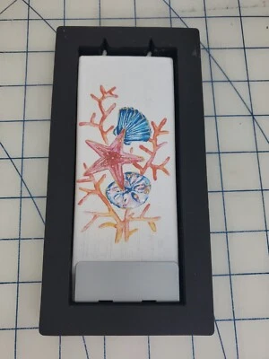 Ocean SEASHELLS Flatyz Handmade Twin Wick Unscented Thin Flat Candle Dripless - Image 1 of 2