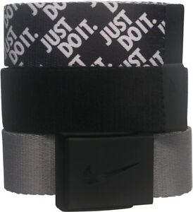Nike Men's 3 Pack Golf JDI Web Belts - One Size - Pick Color