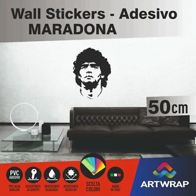 Adesivo murale Sticker Wall stickers Diego Armando Maradona - 50 cm