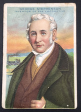 1911 T68 Heroes of History George Stephenson Locomotive Miners Extra Tobacco