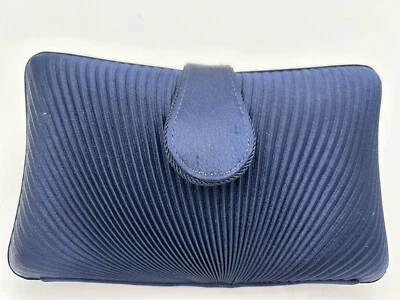 Royal Blue Satin Clamshell Evening Bag Clutch MOB Wedding Formal MOG Purse - Image 1 of 4