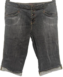 Zana Di Jeans schwarz Denim Baumwolle Elasthan Stretch Taschen Capri Knopffliege - Bild 1 von 7