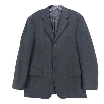 JOHN VARVATOS Gray Diagonal Stripe Blazer Sport Coat Made in ITALY Est. Size 44 - Image 1 of 4