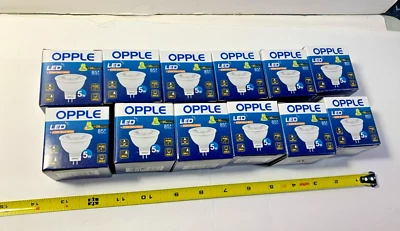 12 Pack OPPLE E2 MR16 LED 5W 12V MR16 2-Pin GU5.3 2700K Warm White - Image 1 of 4