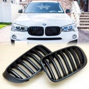 Matte Black Fit BMW F26 X4 M Look SUV 35i 28i 20i 2014-2018 Front Grille - Picture 1 of 6