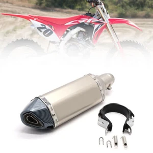 36MM-51MM Motor Universal Muffler Exhaust Pipe Fit For Dirt Bike Street Bike - Picture 1 of 12