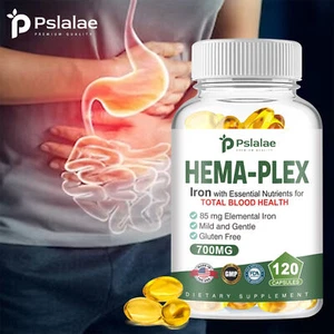 Eisen Hema-Plex 700 mg - Hämoglobinproduktion, Herz-Kreislauf-Gesundheit - Bild 1 von 13