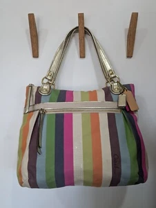 Coach Poppy Legacy Large Bag Purse Tote Glam Sequins Charms Hippie A1282-19021 - Picture 1 of 24