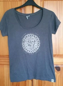 Womens Saltrock Size 10 T-shirt Grey Ocean Free - Picture 1 of 7