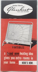 RADIANT ELECTRIC GLASSHEAT 1953 Heater Brochure 6-1/4" Toronto Montreal Canada - Picture 1 of 3