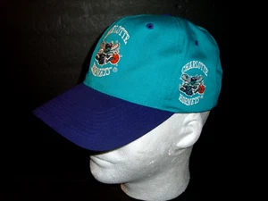 Vintage  Charlotte Hornets 90's GCC Snapback Hat Cap Embroidered New Deadstock - Picture 1 of 5