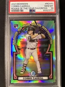 2023 Bowman Carbon Carroll Rookie Of The Year Favorites PSA 10 RC - Picture 1 of 2