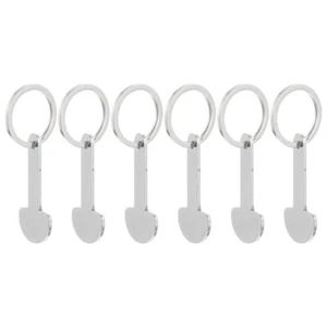 6 Pcs Token Keychain Shopping Trolley Release Tool Metal Keyrings - Picture 1 of 12