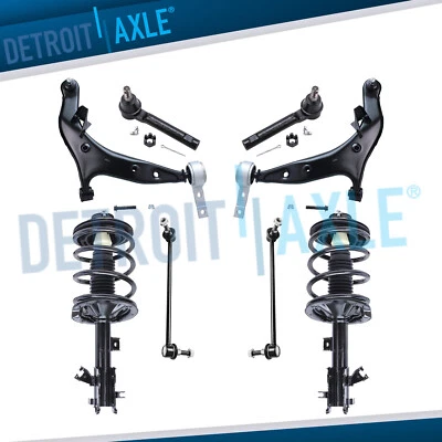 Front Strut Lower Control Arm Outer Tie Rod Sway Bars for 2004-2009 Nissan Quest - Image 1 of 4