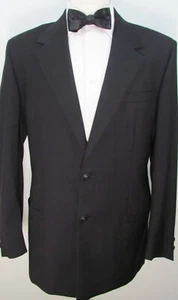 ISTANTE Gianni Versace Black Men's Blazer Jacket 42 L Long Made Italy 2 Button - Picture 1 of 8