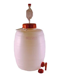 BOTTICELLA BOTTE FERMENTATORE in plastica Lt.15 con rubinetto e gorgogliatore - Foto 1 di 1