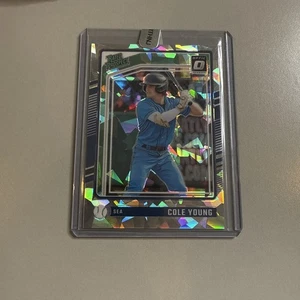 2024 Donruss Baseball - Cole Young - #139 Cracked Ice Optic Prizm /25 - Bild 1 von 6