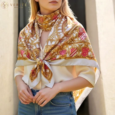 RARO VINTAGE HERMES bufanda de seda "British Heráldry" Carre 90 - Imagen 1 de 4