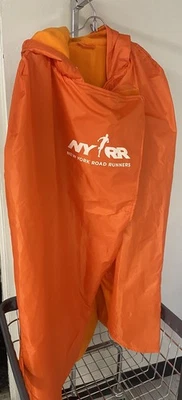 New York City Marathon NYRR TCS 2025 Finisher Lined Hooded Poncho Orange - Image 1 of 3